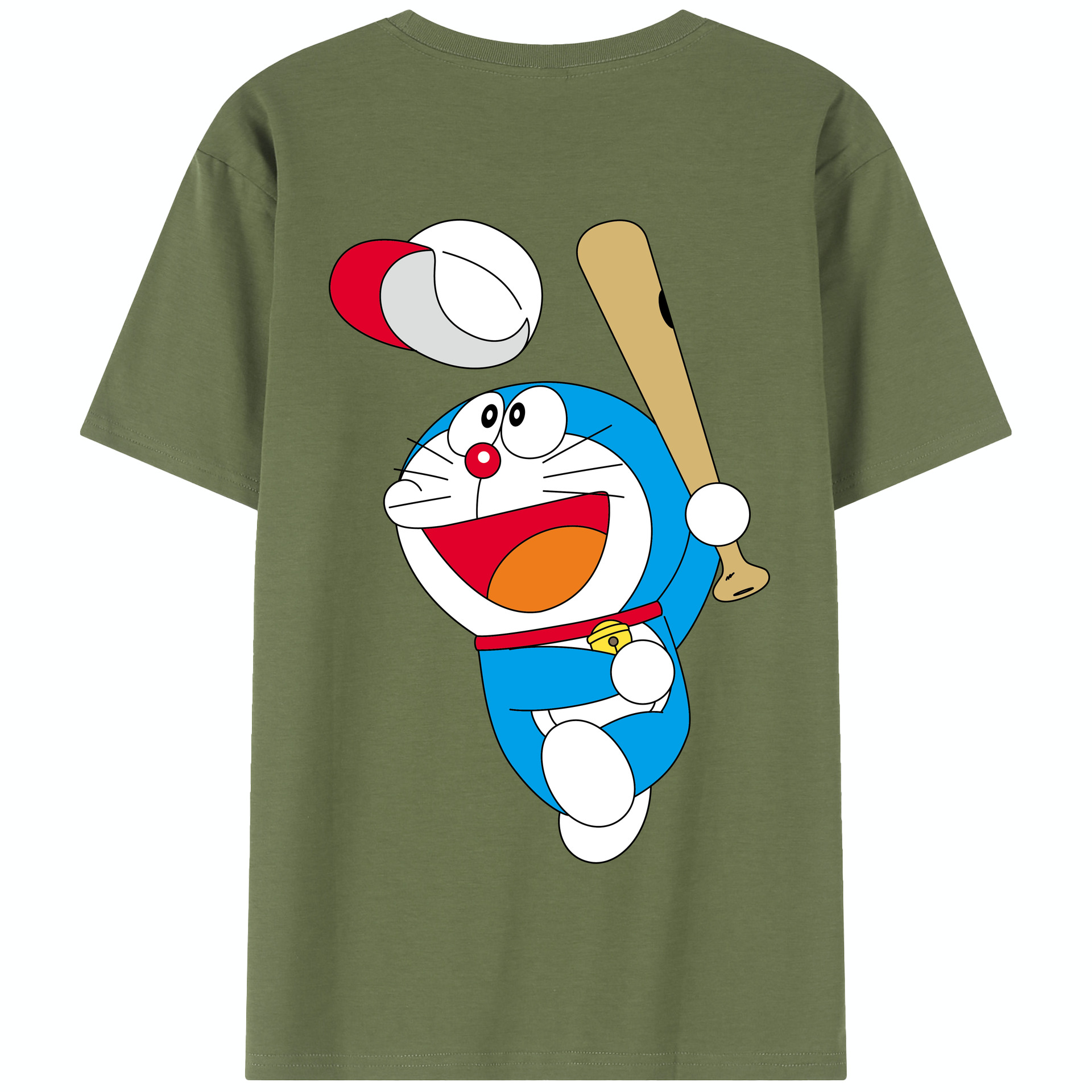 （画像用） ドラえもん Doraemon 綿100％半袖Tシャツ（背面プリント）